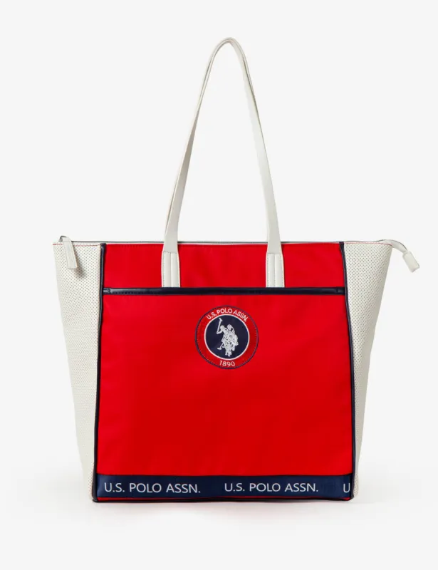 NYLON LOGO TOTE BAG sold by U.S. Polo Assn.