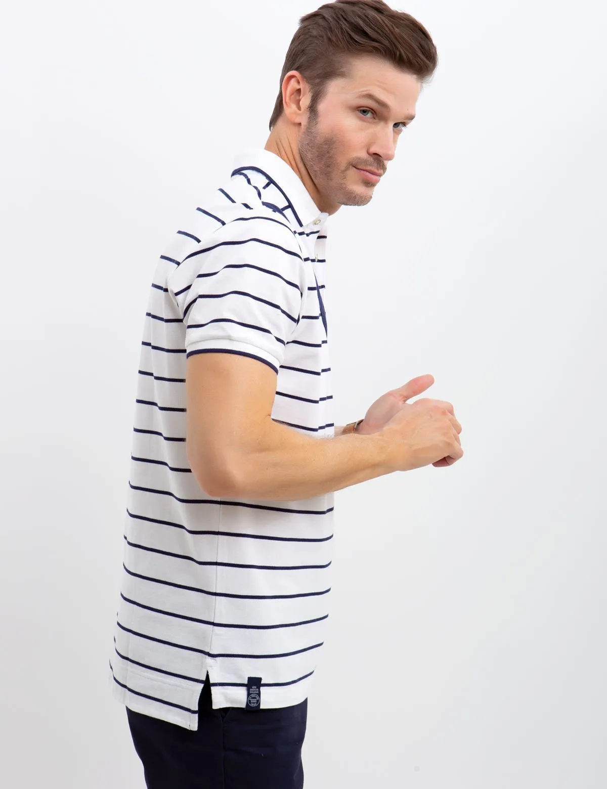 DIAGONAL STRIPED POLO SHIRT sold by U.S. Polo Assn. product image thumbnail 4