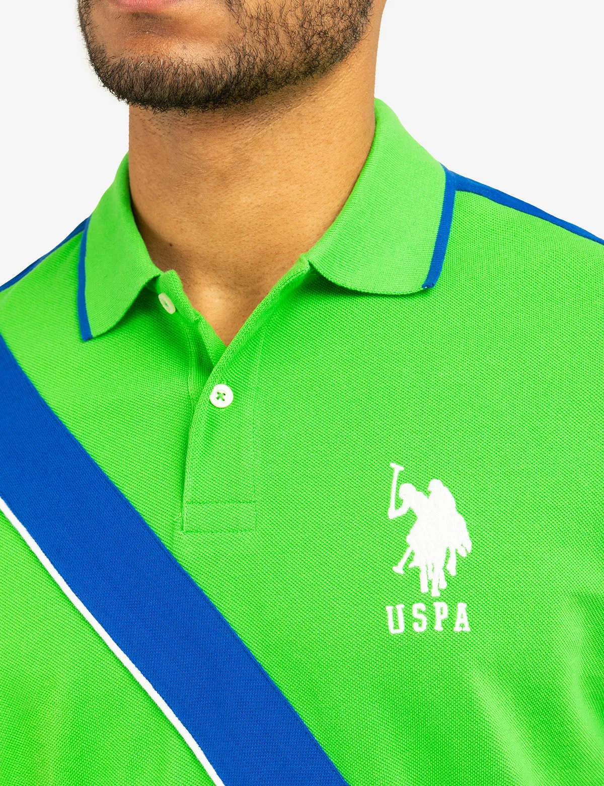 COLOR BLOCK SASH FRONT PIQUE POLO SHIRT sold by U.S. Polo Assn. product image thumbnail 5