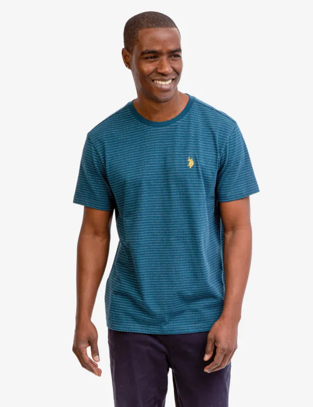 JACQUARD MICRO STRIPE T-SHIRT sold by U.S. Polo Assn.