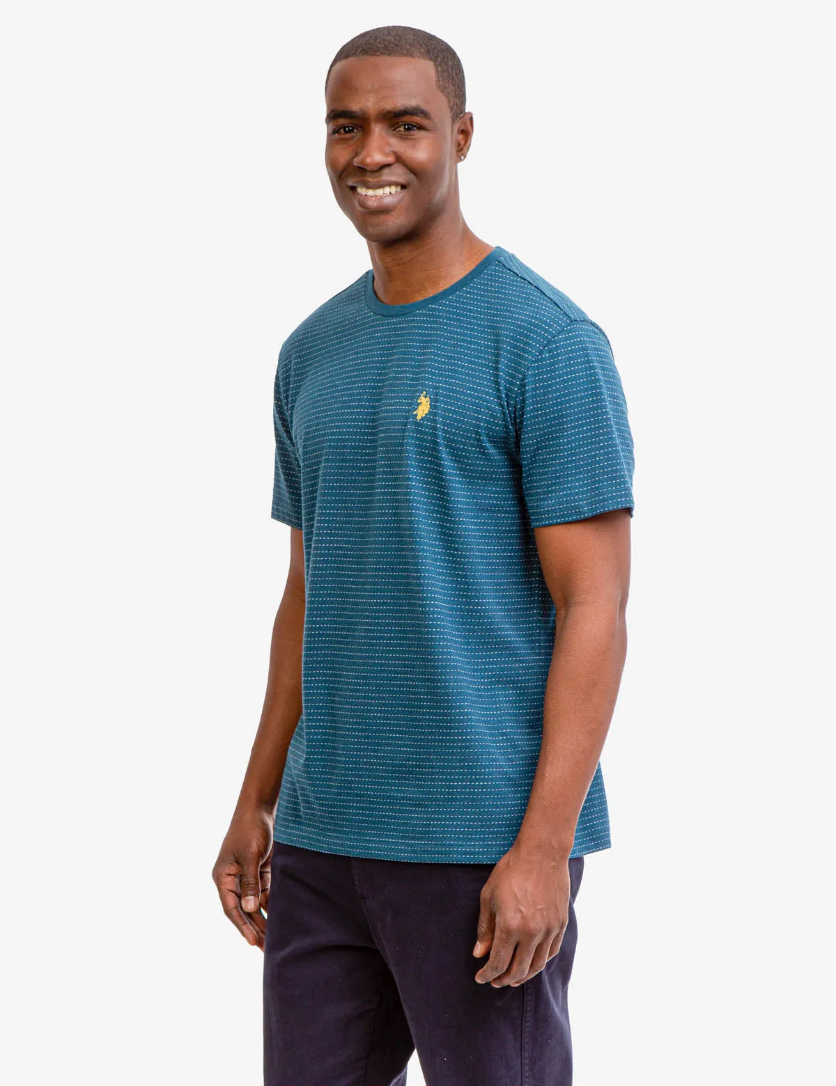 JACQUARD MICRO STRIPE T-SHIRT sold by U.S. Polo Assn. product image thumbnail 2