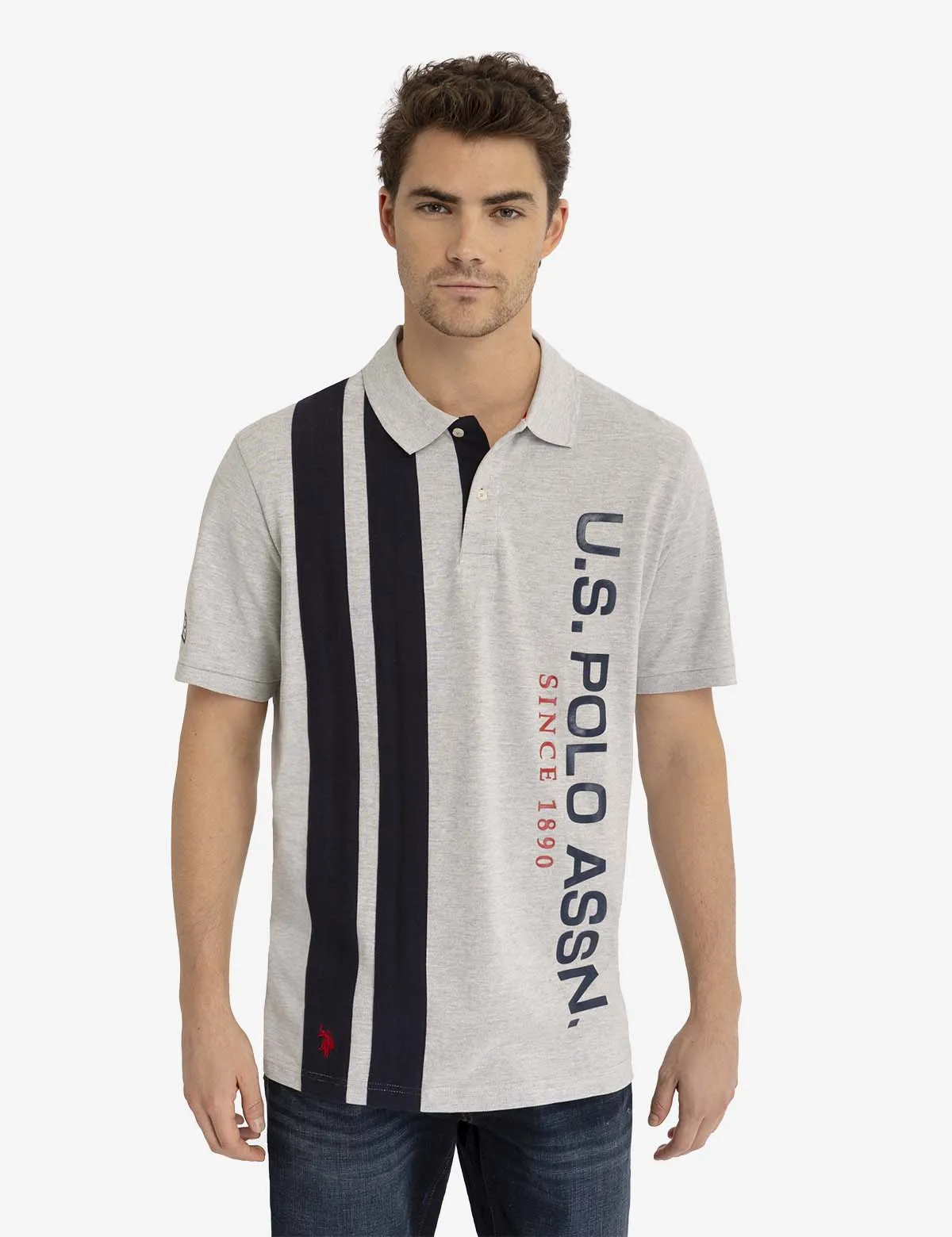 VERTICAL COLORBLOCK PIQUE POLO SHIRT sold by U.S. Polo Assn.