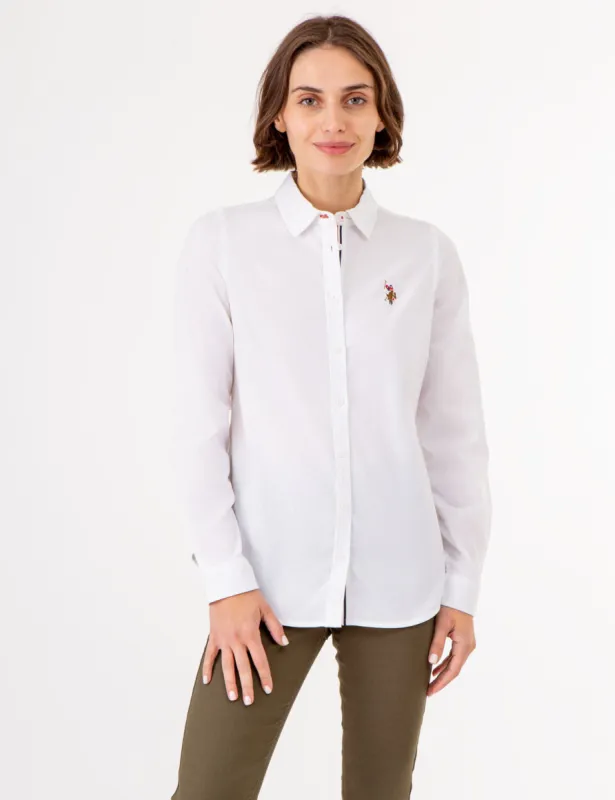 LONG SLEEVE SOLID STRETCH OXFORD SHIRT sold by U.S. Polo Assn.