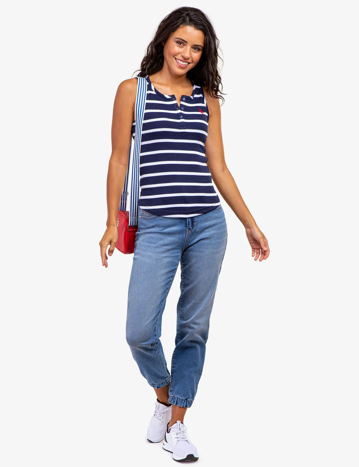 RIB STRIPE RACER BACK TANK TOP sold by U.S. Polo Assn. product image thumbnail 2