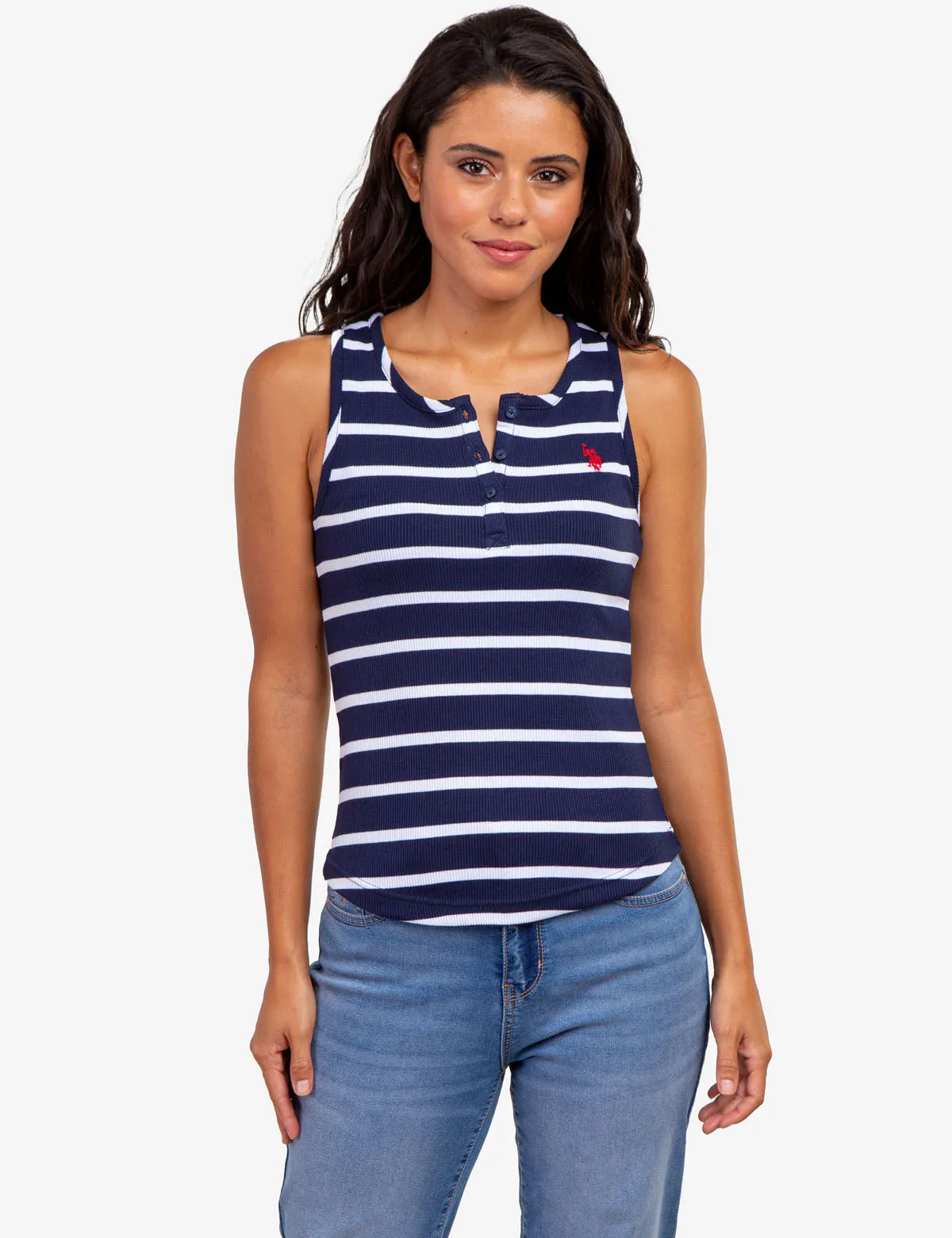 RIB STRIPE RACER BACK TANK TOP sold by U.S. Polo Assn. product image thumbnail 5