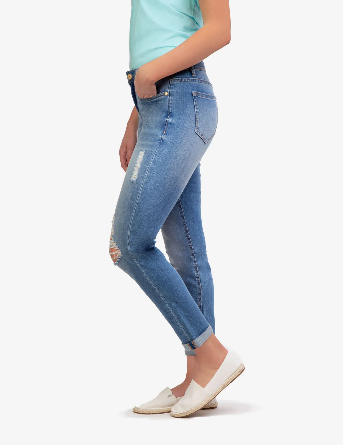 MID RISE RELAXED BOYFRIEND JEANS sold by U.S. Polo Assn. product image thumbnail 3