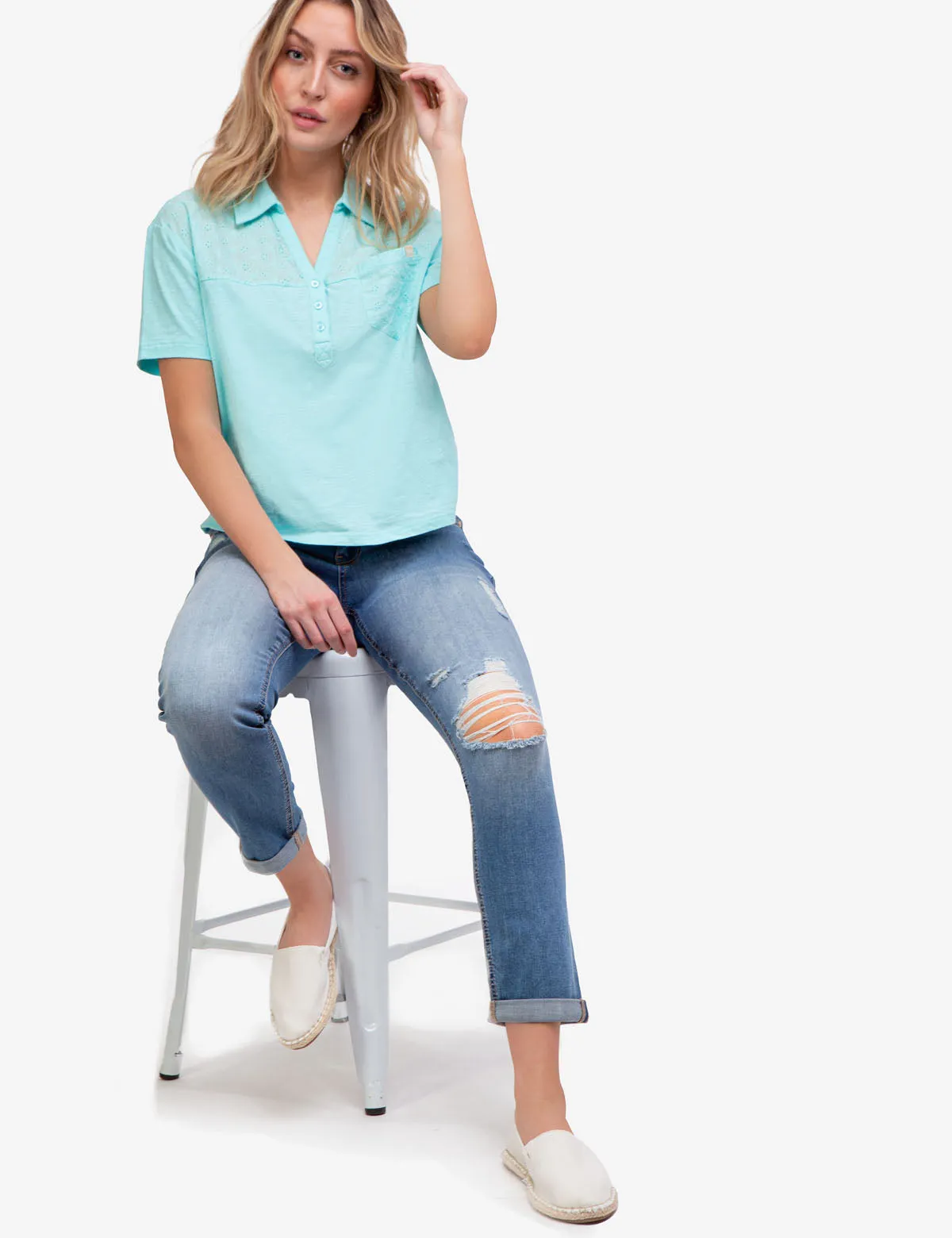 MID RISE RELAXED BOYFRIEND JEANS sold by U.S. Polo Assn. product image thumbnail 5