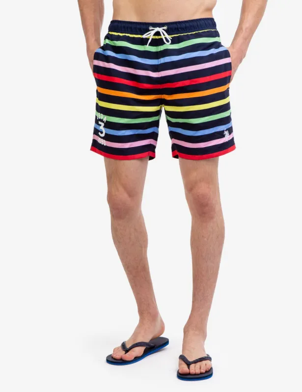 7" MULTICOLOR PRIDE SWIM TRUNKS sold by U.S. Polo Assn.