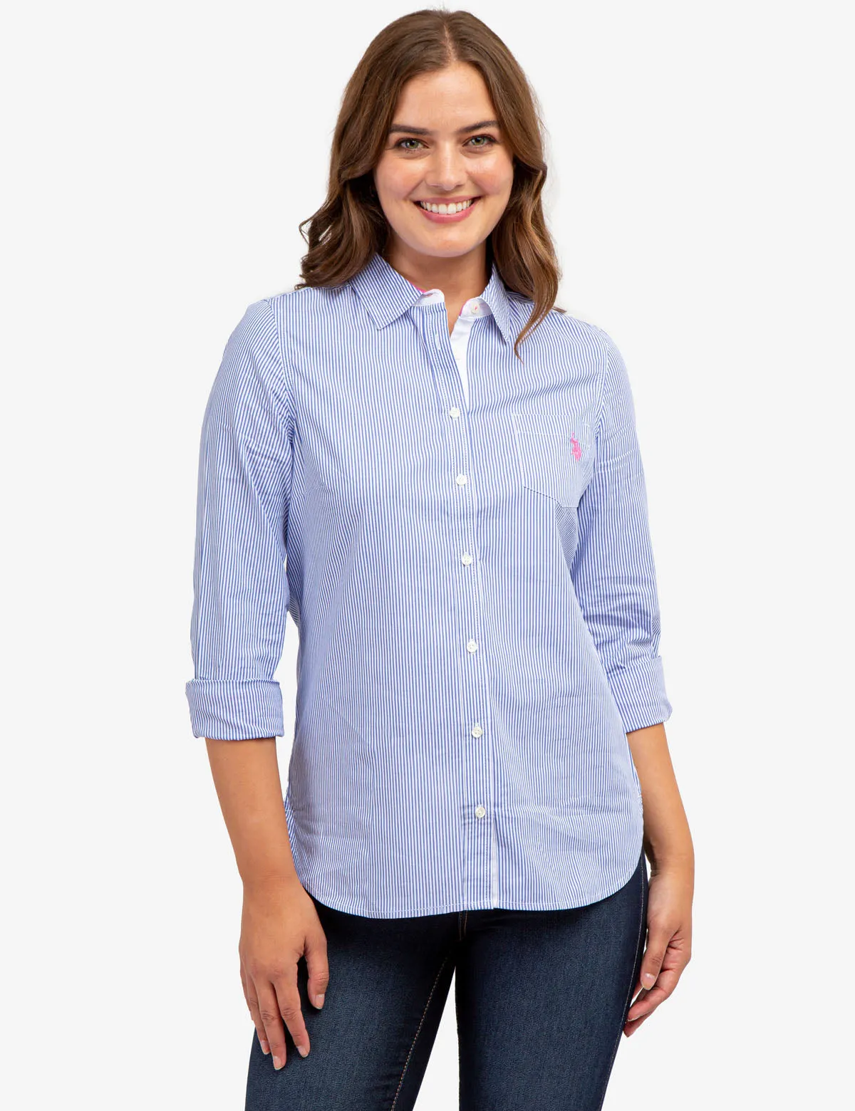 STRIPED POPLIN LONG SLEEVE SHIRT sold by U.S. Polo Assn. product image thumbnail 2