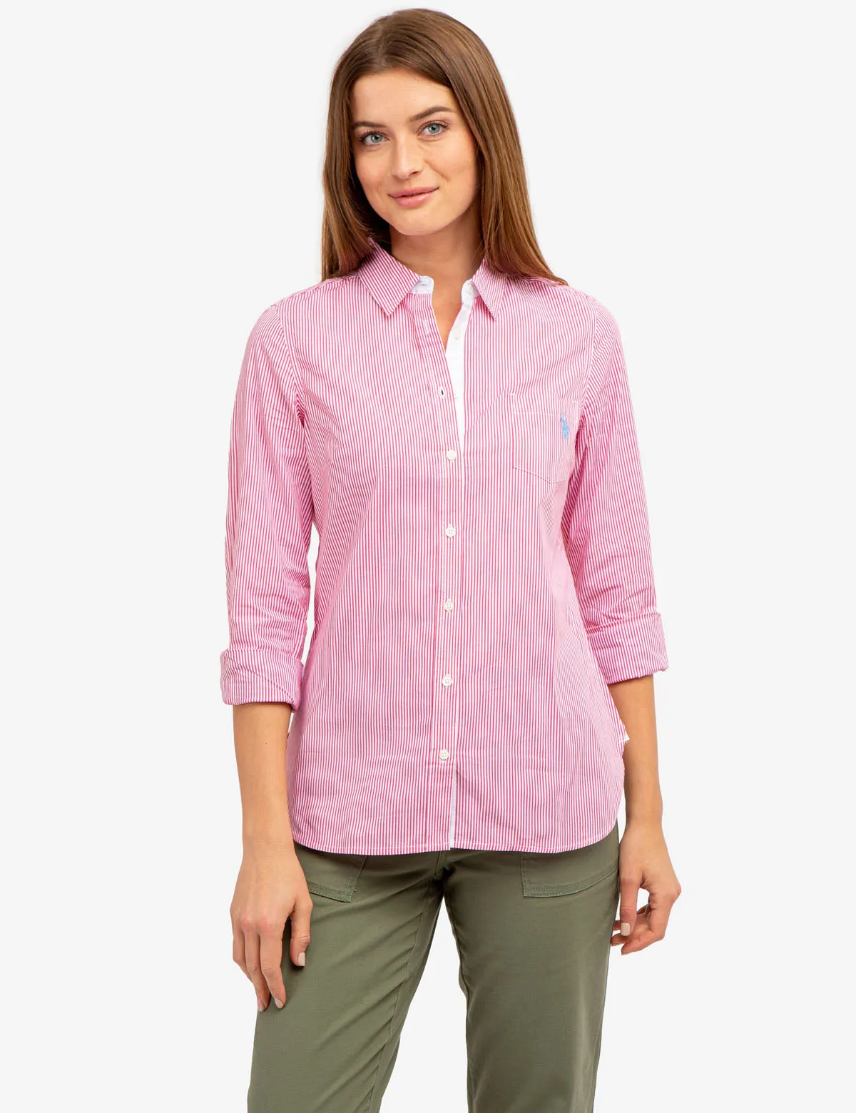 STRIPED POPLIN LONG SLEEVE SHIRT sold by U.S. Polo Assn. product image thumbnail 4