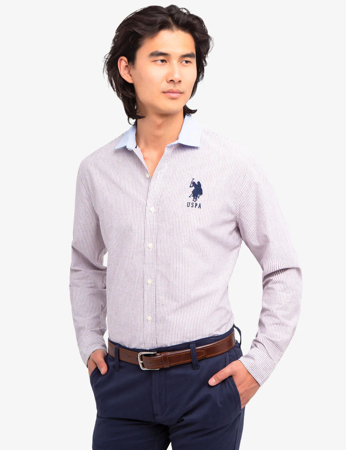OXFORD SHIRT WITH CONTRAST COLLAR sold by U.S. Polo Assn.