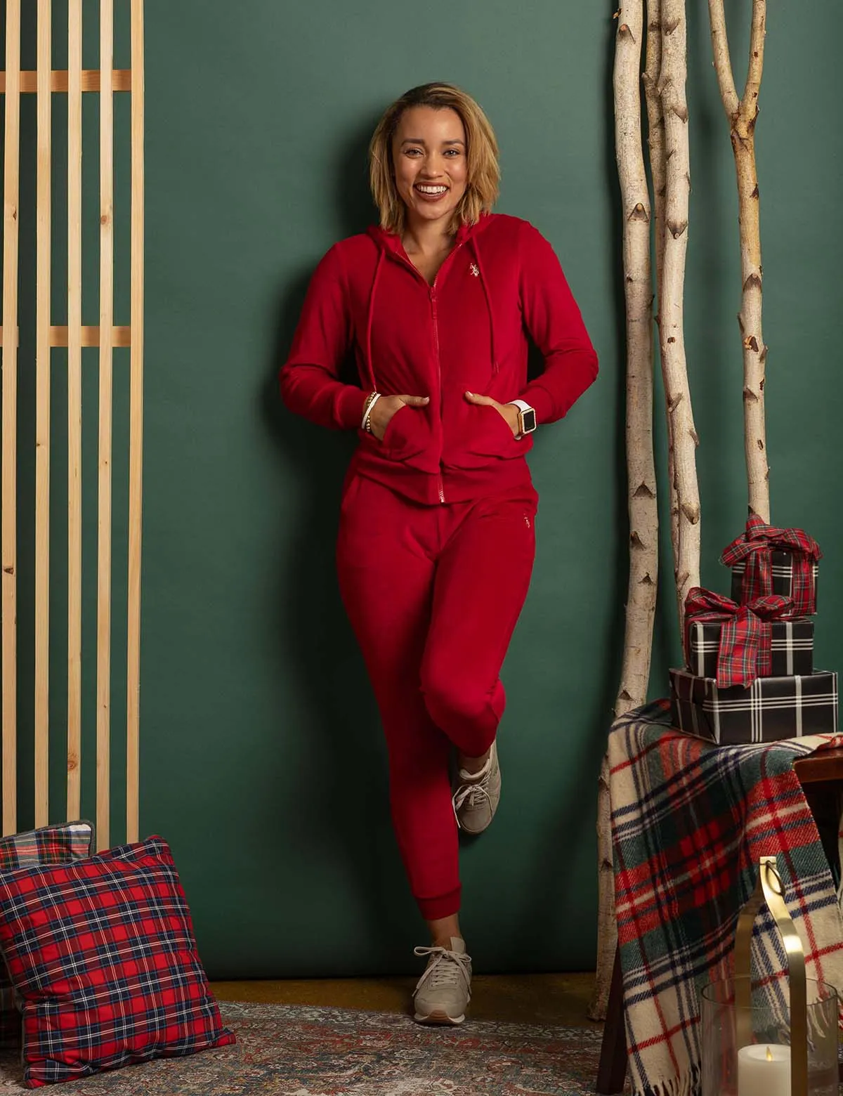 VELOUR ZIP UP HOODIE sold by U.S. Polo Assn.