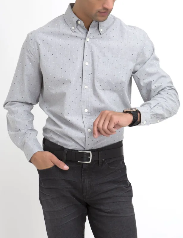 CLASSIC FIT HEATHER DOT SHIRT IN POPLIN sold by U.S. Polo Assn.