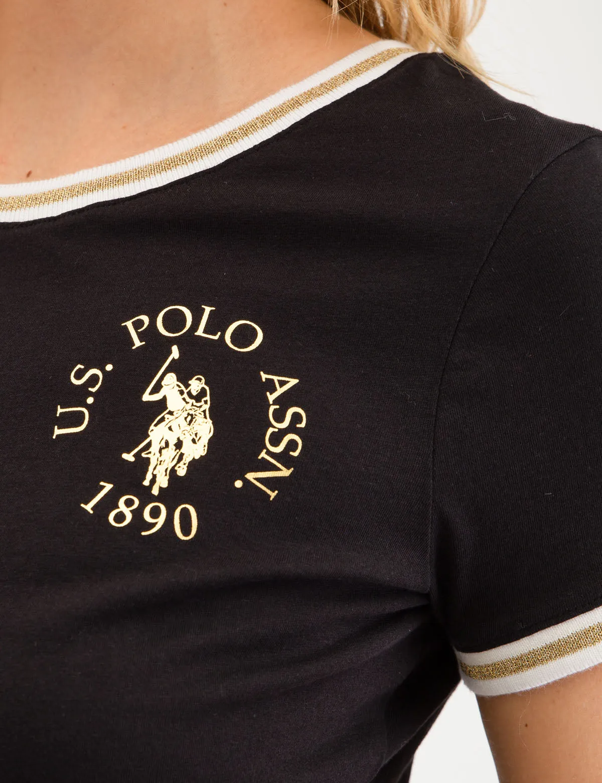 LUREX METALLIC RINGER T-SHIRT sold by U.S. Polo Assn. product image thumbnail 2