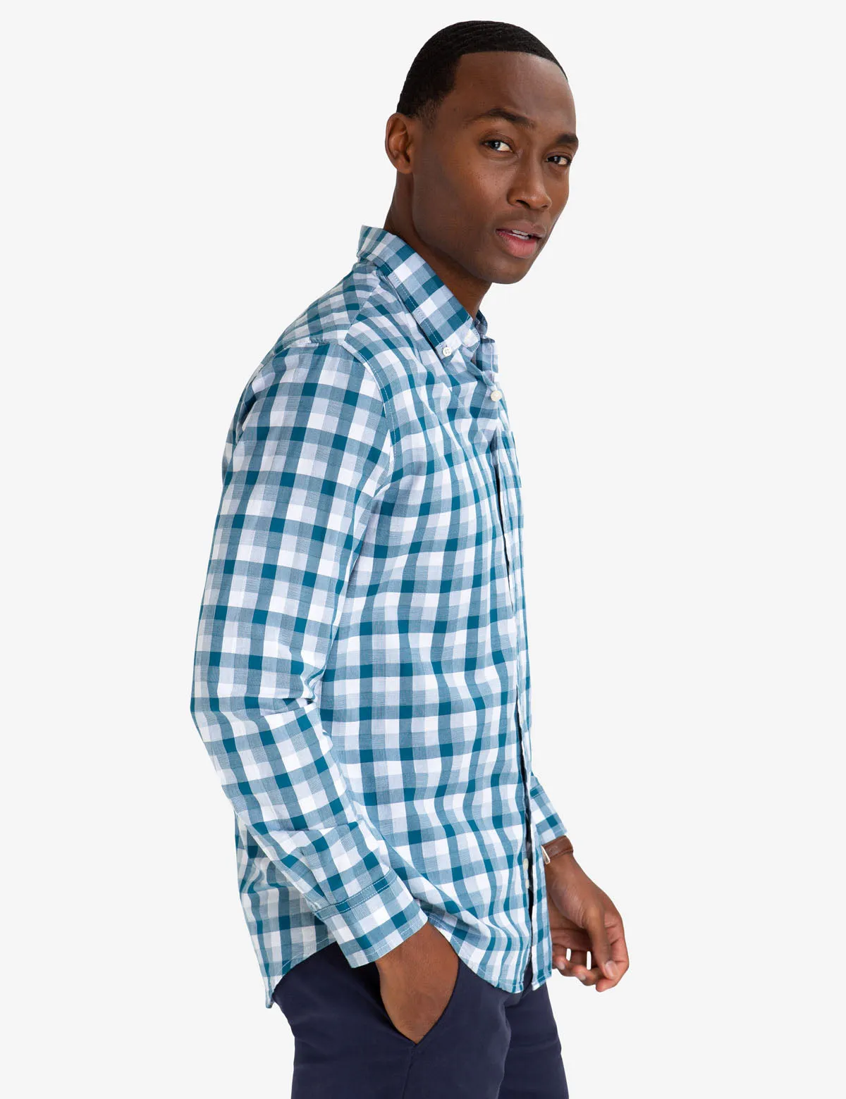 BLACK MALLET CLASSIC FIT DOBBY PLAID SHIRT sold by U.S. Polo Assn. product image thumbnail 3