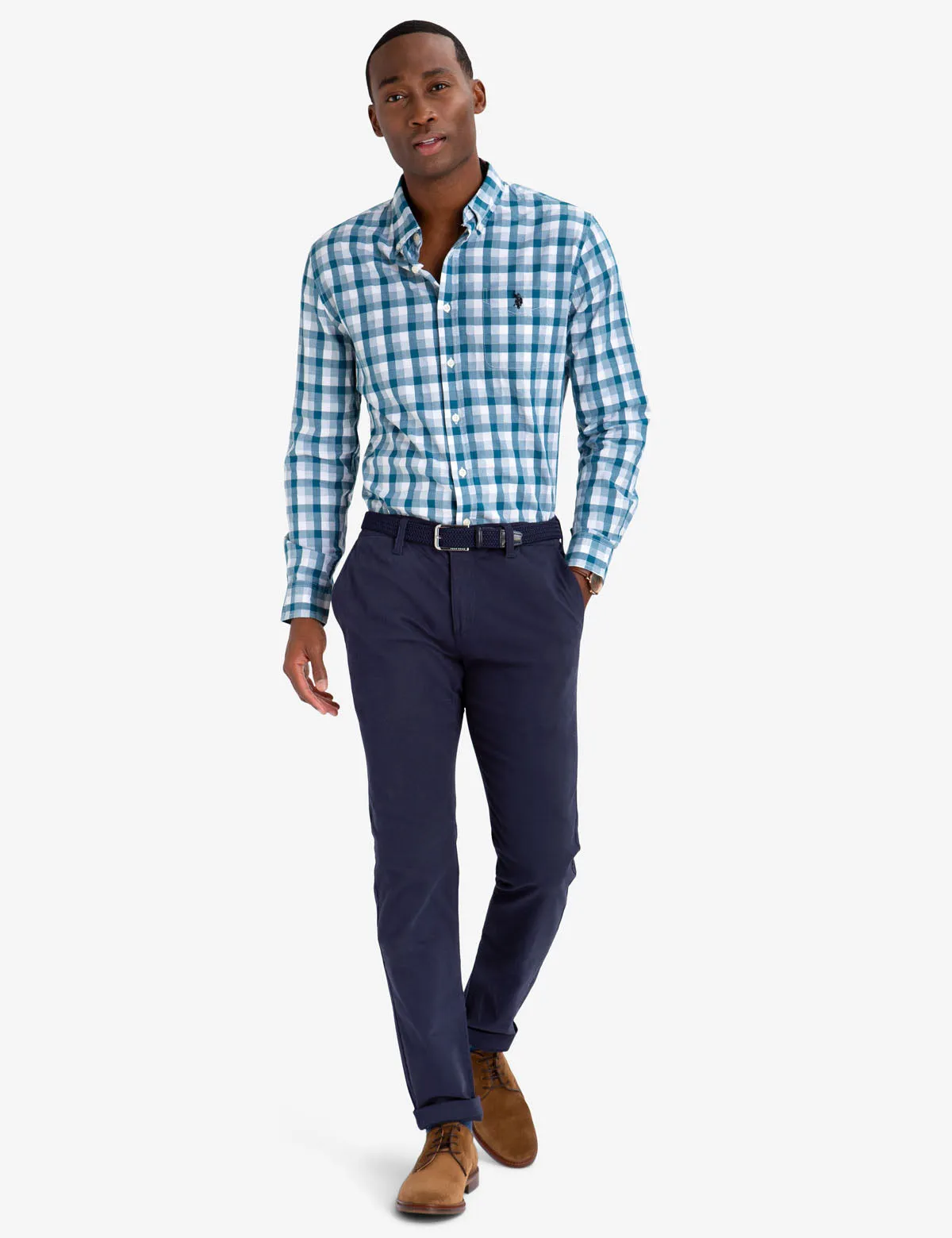 BLACK MALLET CLASSIC FIT DOBBY PLAID SHIRT sold by U.S. Polo Assn. product image thumbnail 2