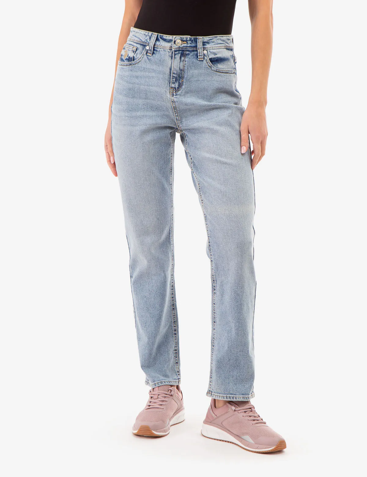 HIGH RISE VINTAGE STRAIGHT JEANS sold by U.S. Polo Assn.