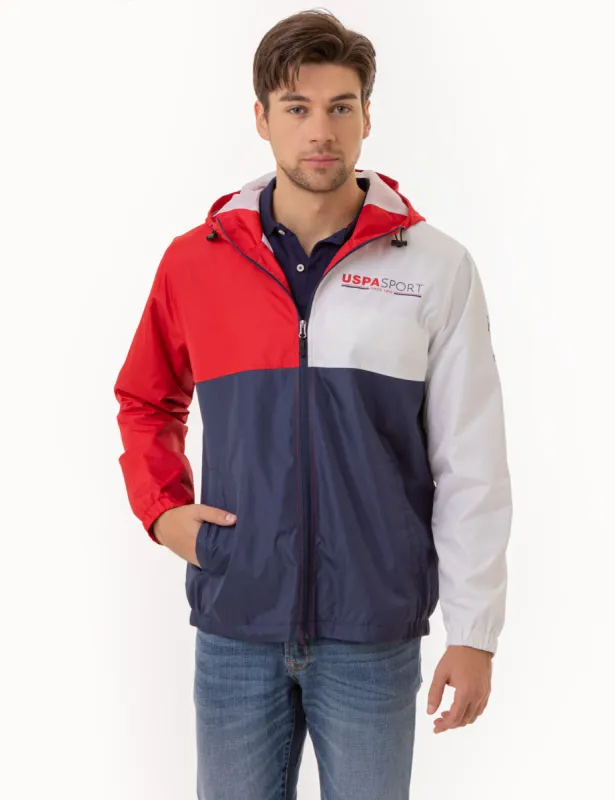 USPA SPORT HOODED WINDBREAKER made by U.S. Polo Assn.
