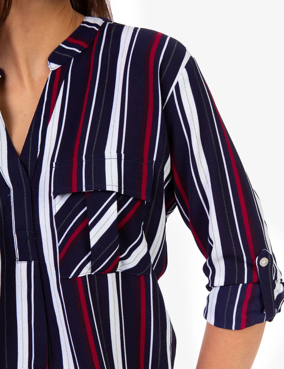 STRIPED TWO POCKET UTILITY SHIRT sold by U.S. Polo Assn. product image thumbnail 4