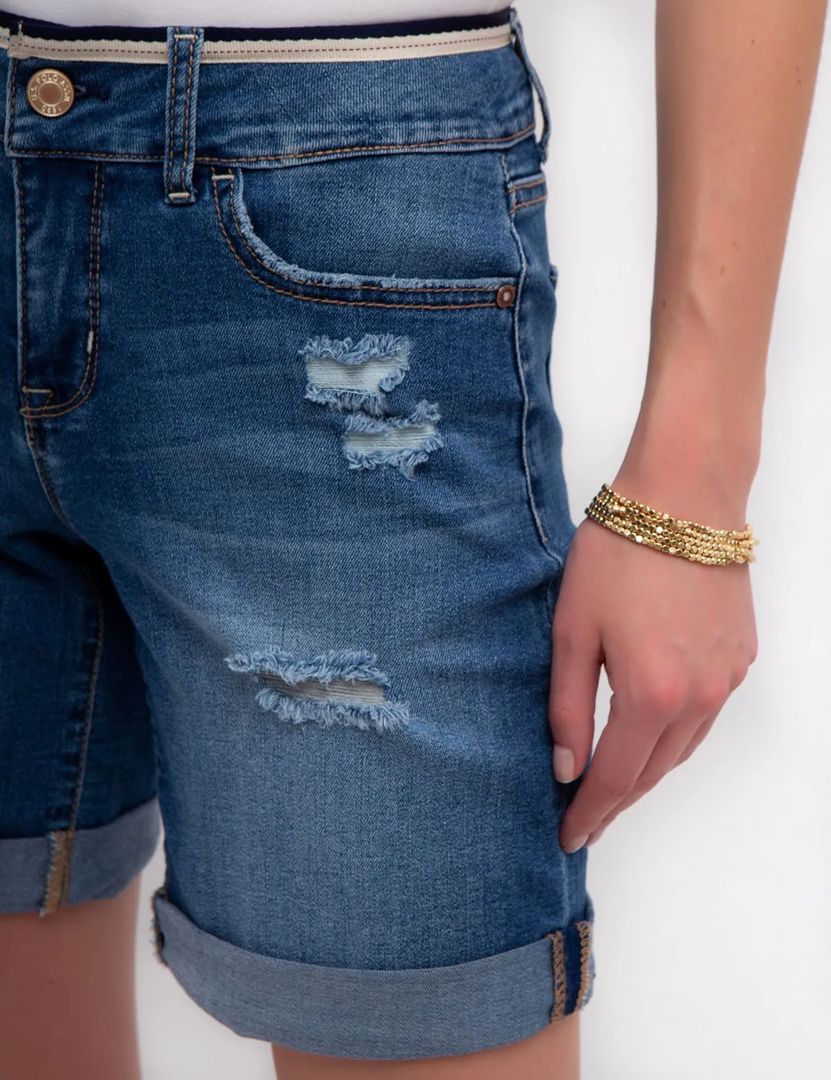 DENIM SHORTS WITH DETAILED WAIST sold by U.S. Polo Assn. product image thumbnail 3