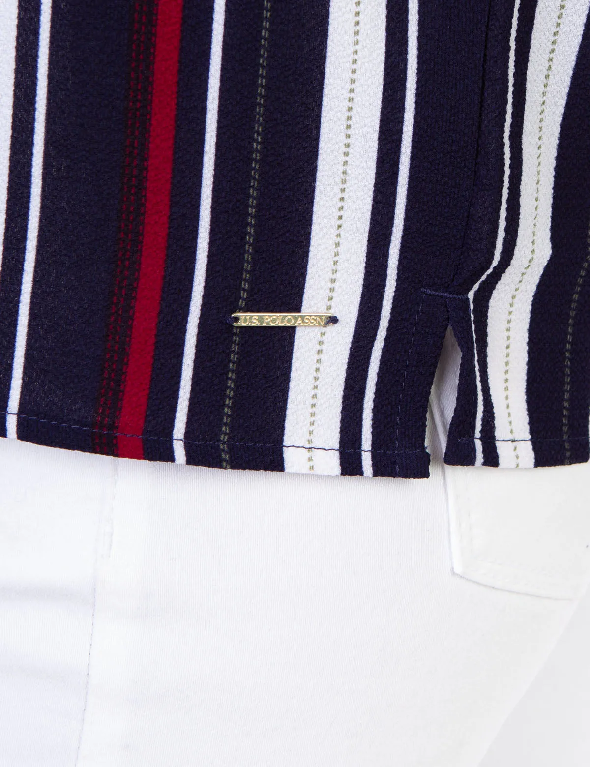 STRIPED TWO POCKET UTILITY SHIRT sold by U.S. Polo Assn. product image thumbnail 5