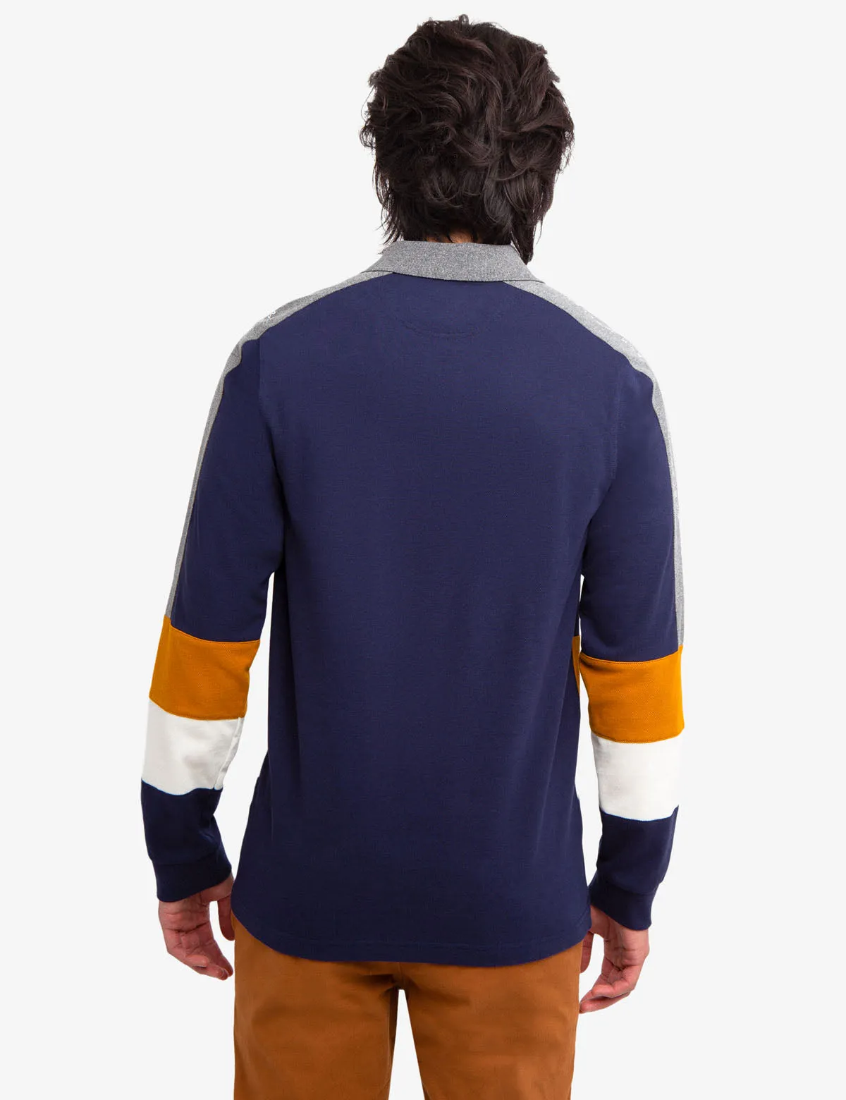 BLACK MALLET COLORBLOCK LONG SLEEVE POLO SHIRT sold by U.S. Polo Assn. product image thumbnail 4