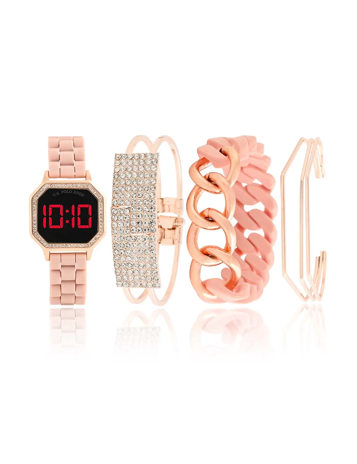 LADIES LED WATCH AND STACKABLE BRACELETS SET sold by U.S. Polo Assn. product image thumbnail 3