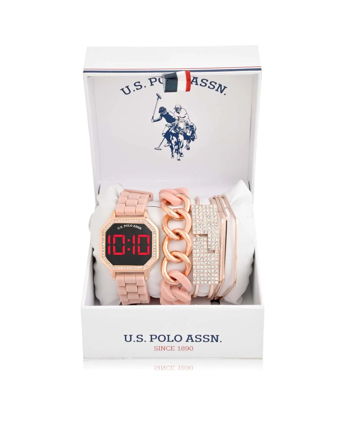 LADIES LED WATCH AND STACKABLE BRACELETS SET sold by U.S. Polo Assn. product image thumbnail 2