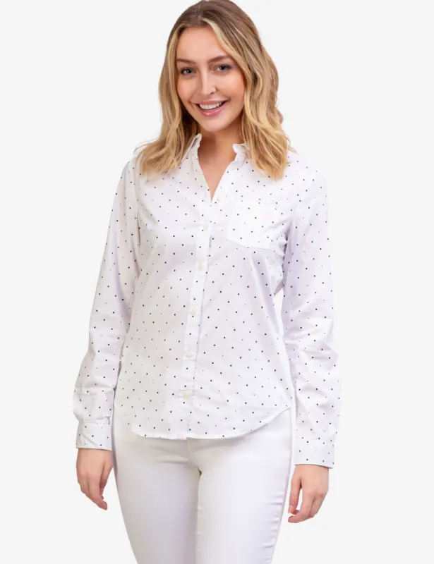 DOT POPLIN LONG SLEEVE SHIRT made by U.S. Polo Assn.