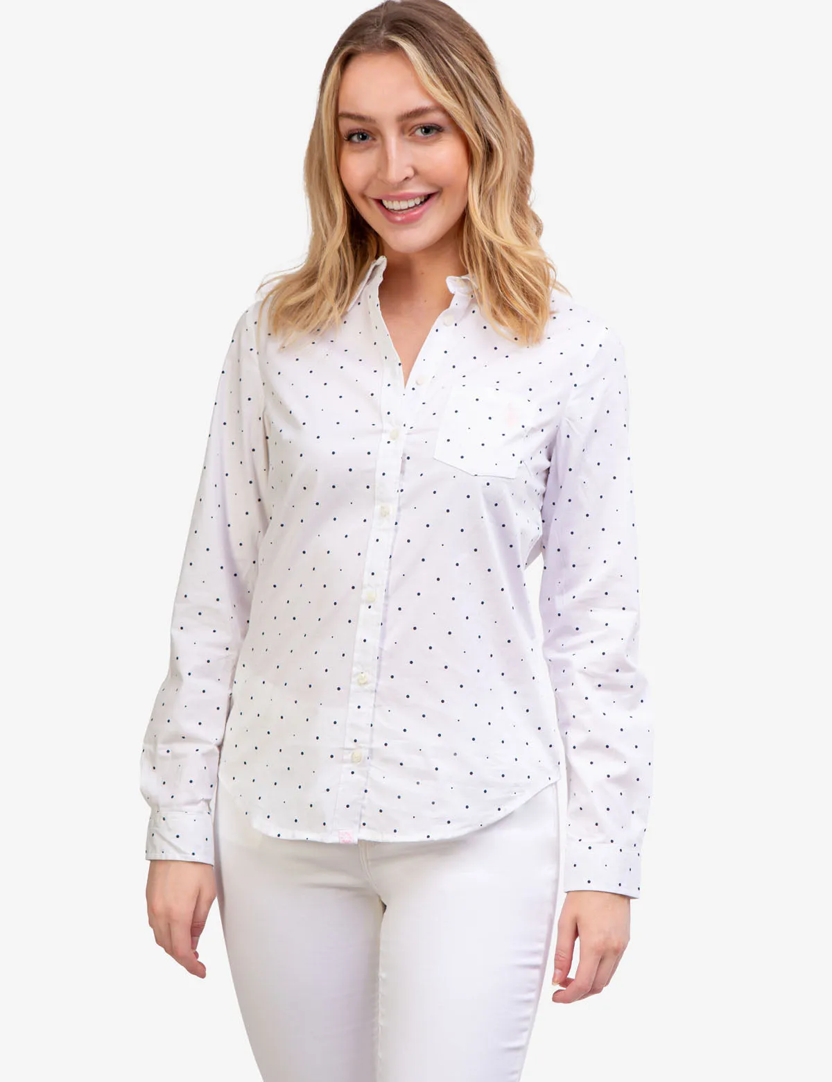 DOT POPLIN LONG SLEEVE SHIRT sold by U.S. Polo Assn.
