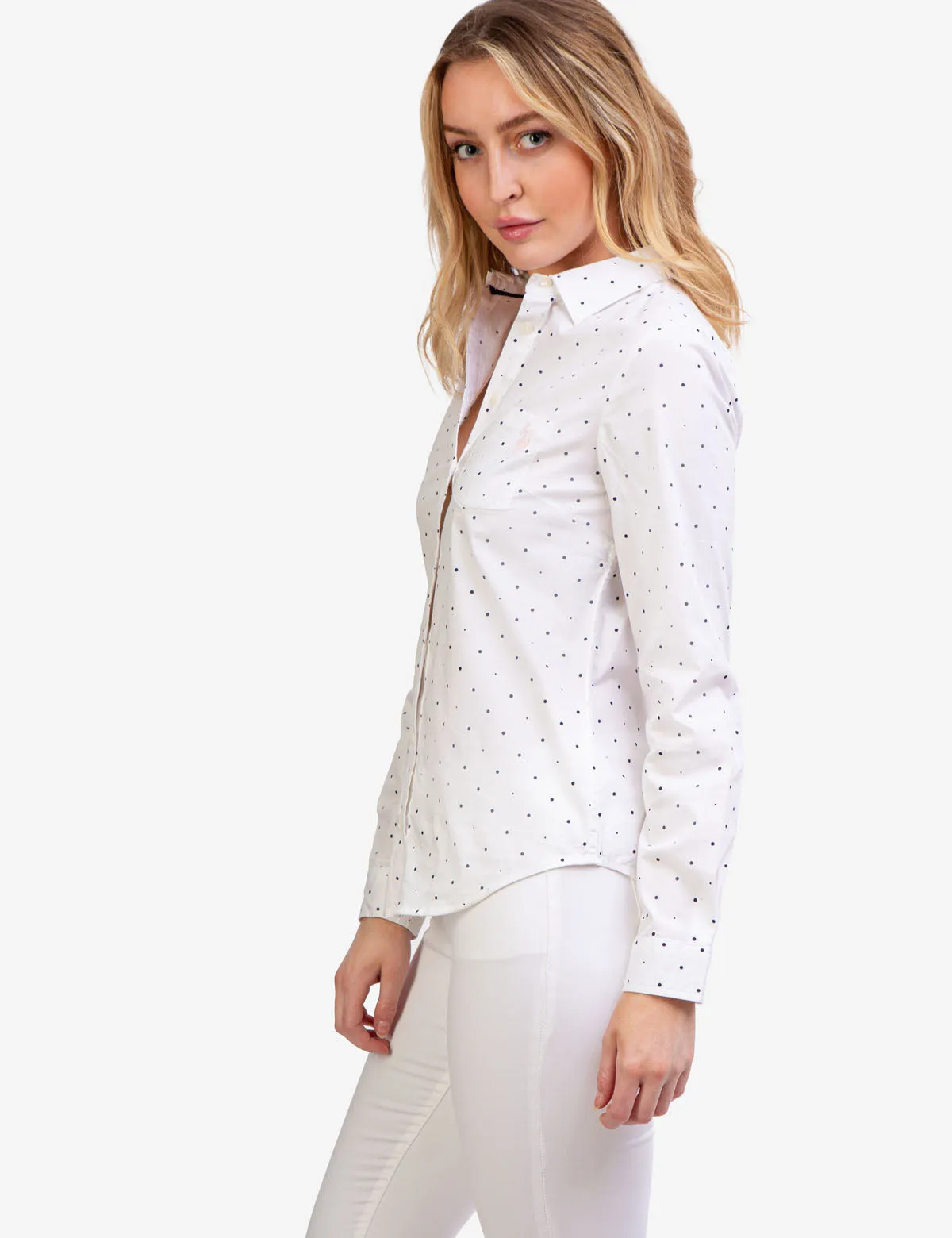DOT POPLIN LONG SLEEVE SHIRT sold by U.S. Polo Assn. product image thumbnail 5