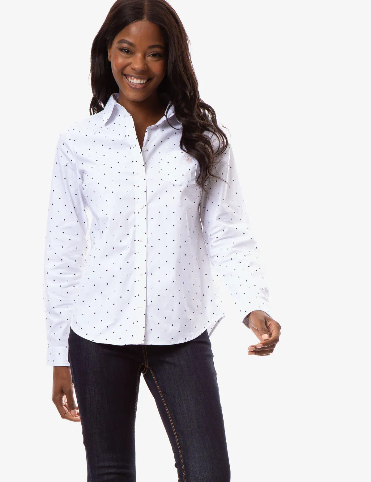 DOT POPLIN LONG SLEEVE SHIRT sold by U.S. Polo Assn. product image thumbnail 2