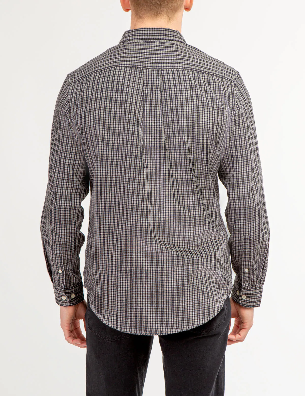 PLAID HEATHERED TWILL LONG SLEEVE SHIRT sold by U.S. Polo Assn. product image thumbnail 3