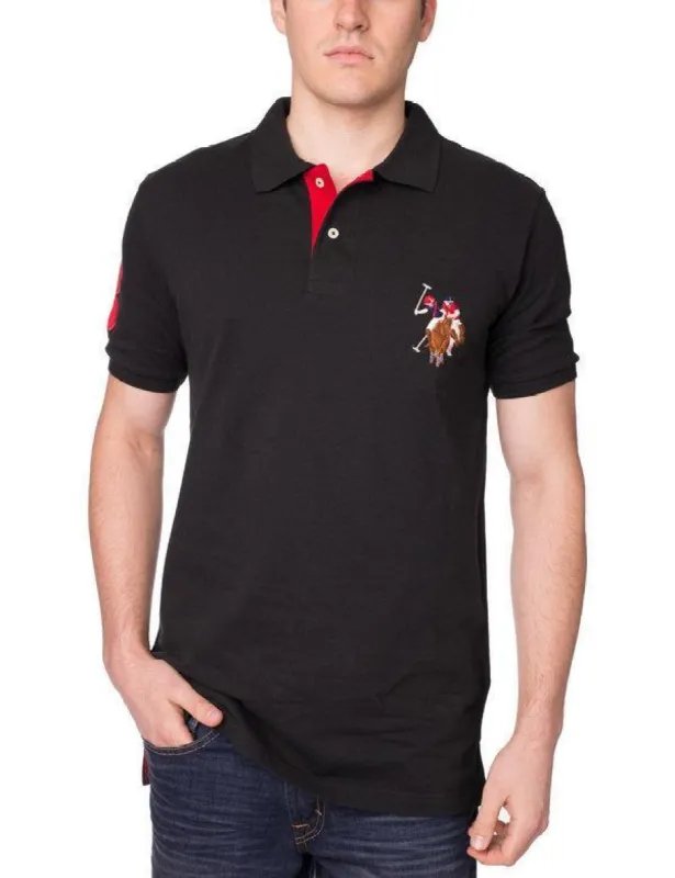 Pique Mesh Multi-Color Logo Polo Shirt sold by U.S. Polo Assn.