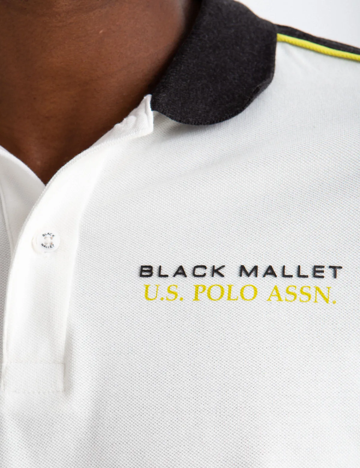 BLACK MALLET SHOULDER PIECING POLO SHIRT sold by U.S. Polo Assn. product image thumbnail 4