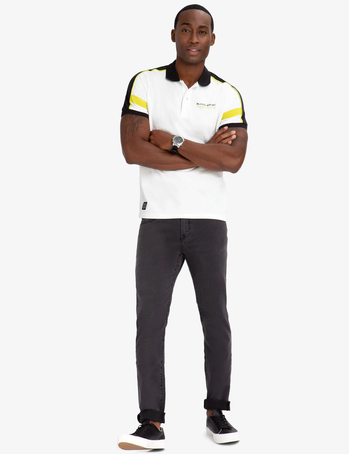 BLACK MALLET SHOULDER PIECING POLO SHIRT sold by U.S. Polo Assn. product image thumbnail 3