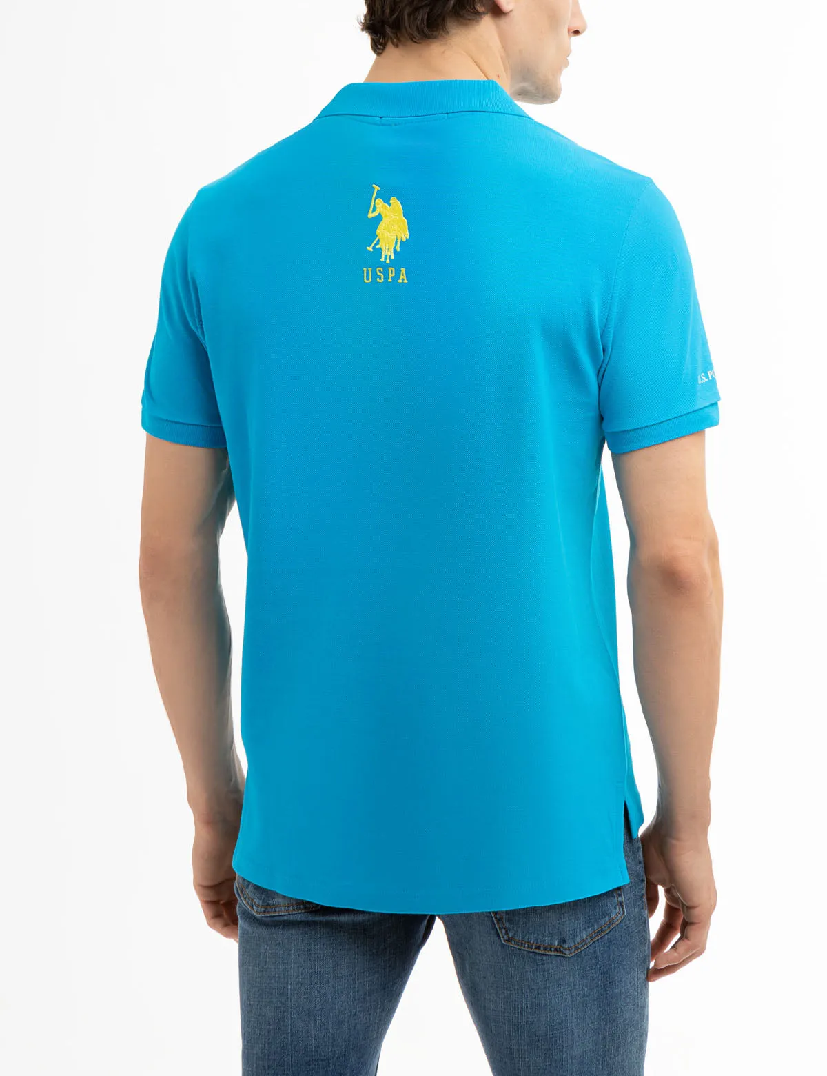 SOLID PIQUE DOUBLE LOGO POLO SHIRT sold by U.S. Polo Assn. product image thumbnail 2