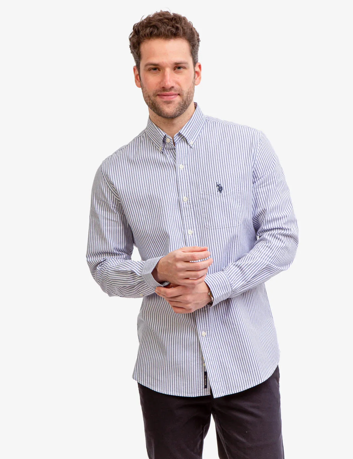 LONG SLEEVE STRIPE OXFORD SHIRT sold by U.S. Polo Assn.