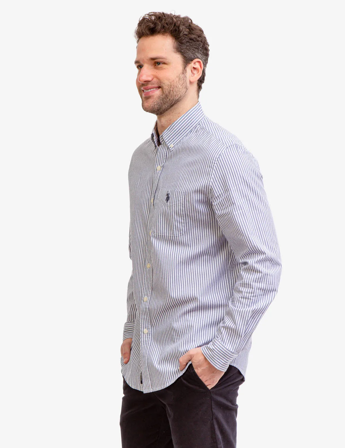 LONG SLEEVE STRIPE OXFORD SHIRT sold by U.S. Polo Assn. product image thumbnail 3