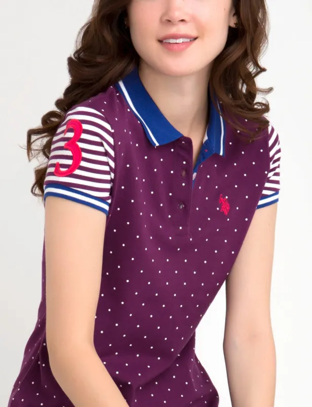 PREMIUM DOT STRIPE MIX POLO SHIRT sold by U.S. Polo Assn.