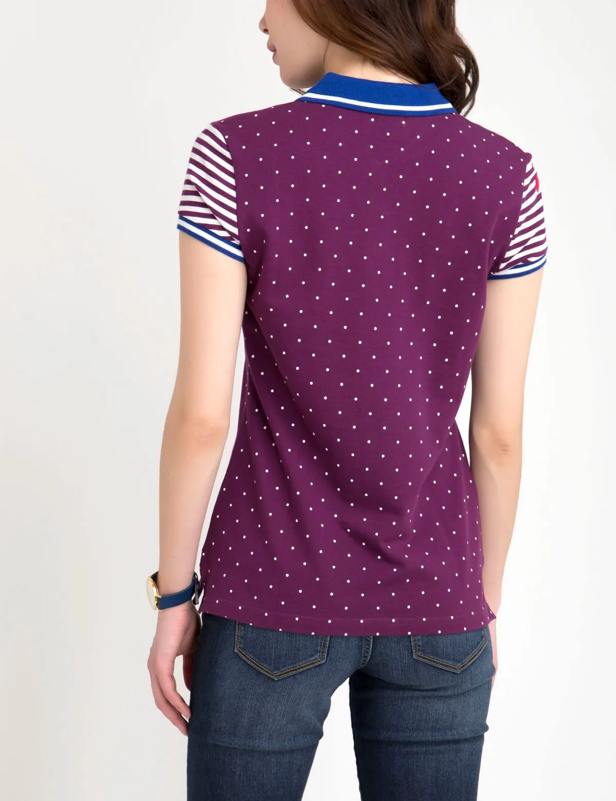 PREMIUM DOT STRIPE MIX POLO SHIRT sold by U.S. Polo Assn. product image thumbnail 3