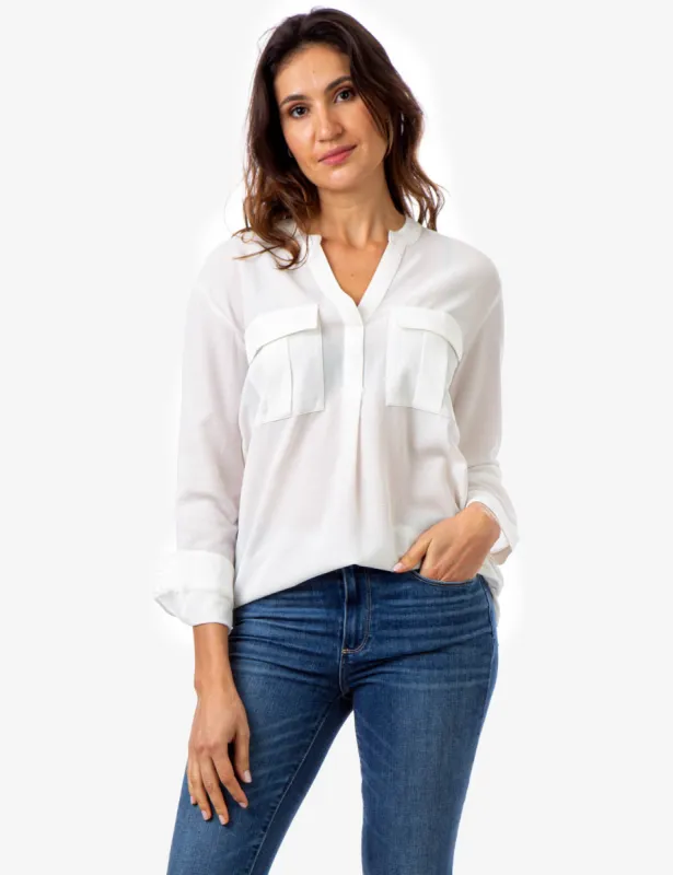 TWO POCKET SOLID UTILITY SHIRT made by U.S. Polo Assn.