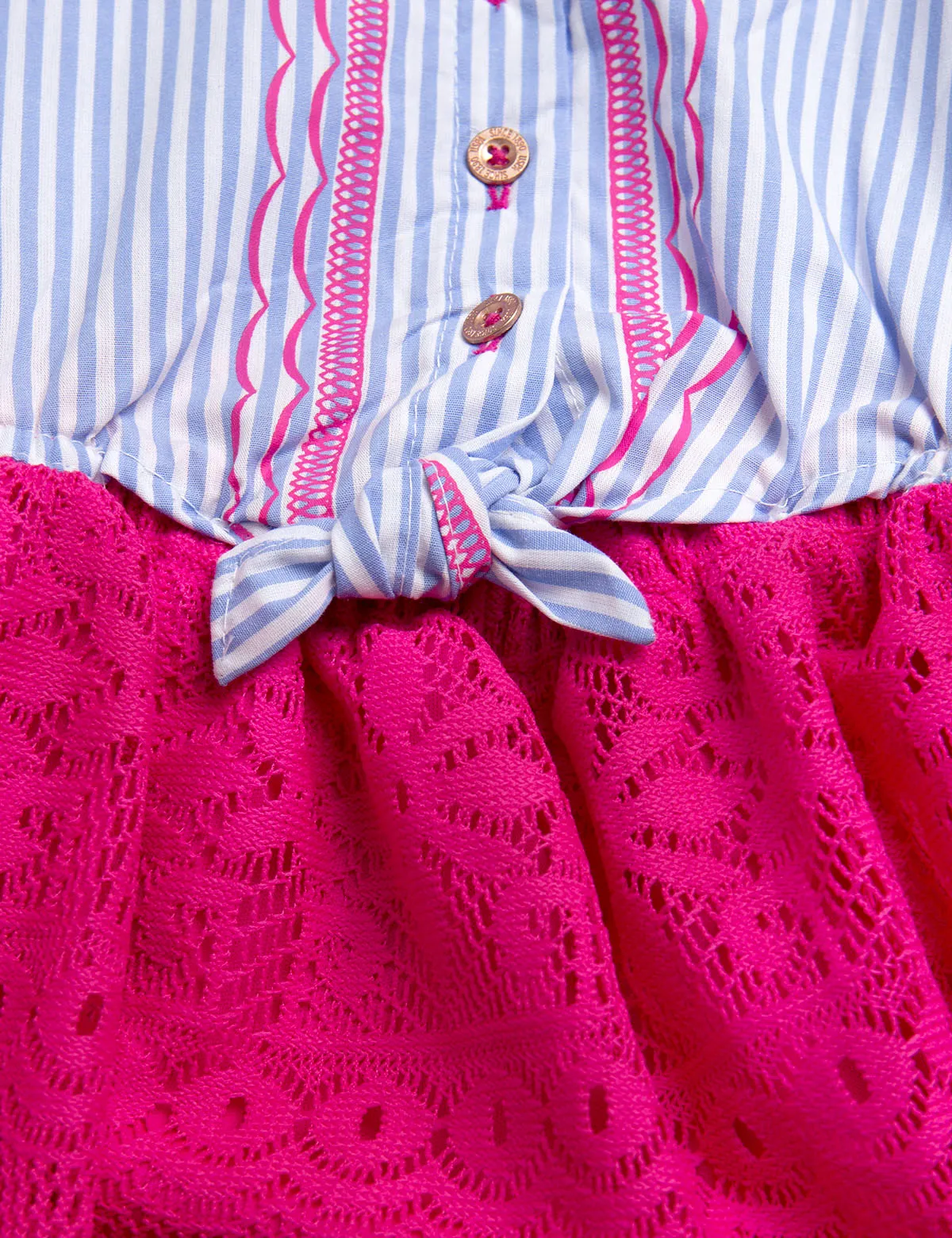 GIRLS DRESS WITH STRIPES AND LACE sold by U.S. Polo Assn. product image thumbnail 3