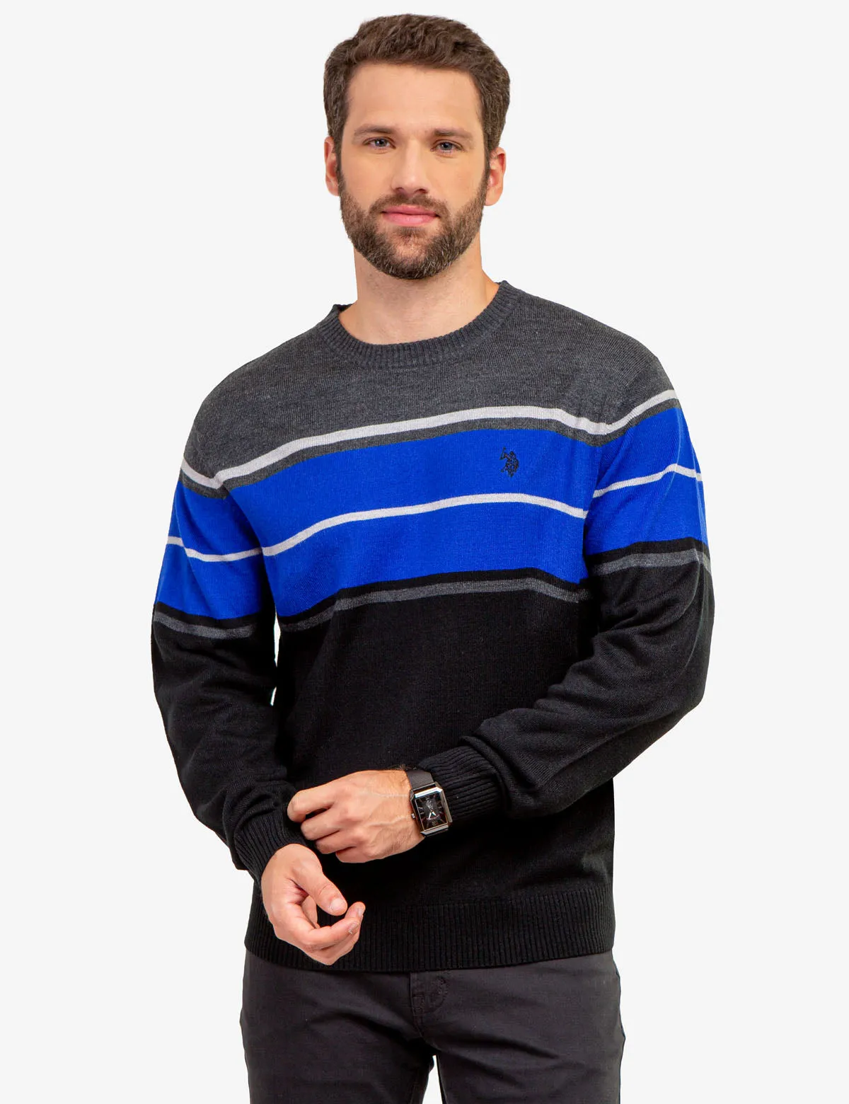 SOFT STRIPE CREW NECK SWEATER sold by U.S. Polo Assn. product image thumbnail 5