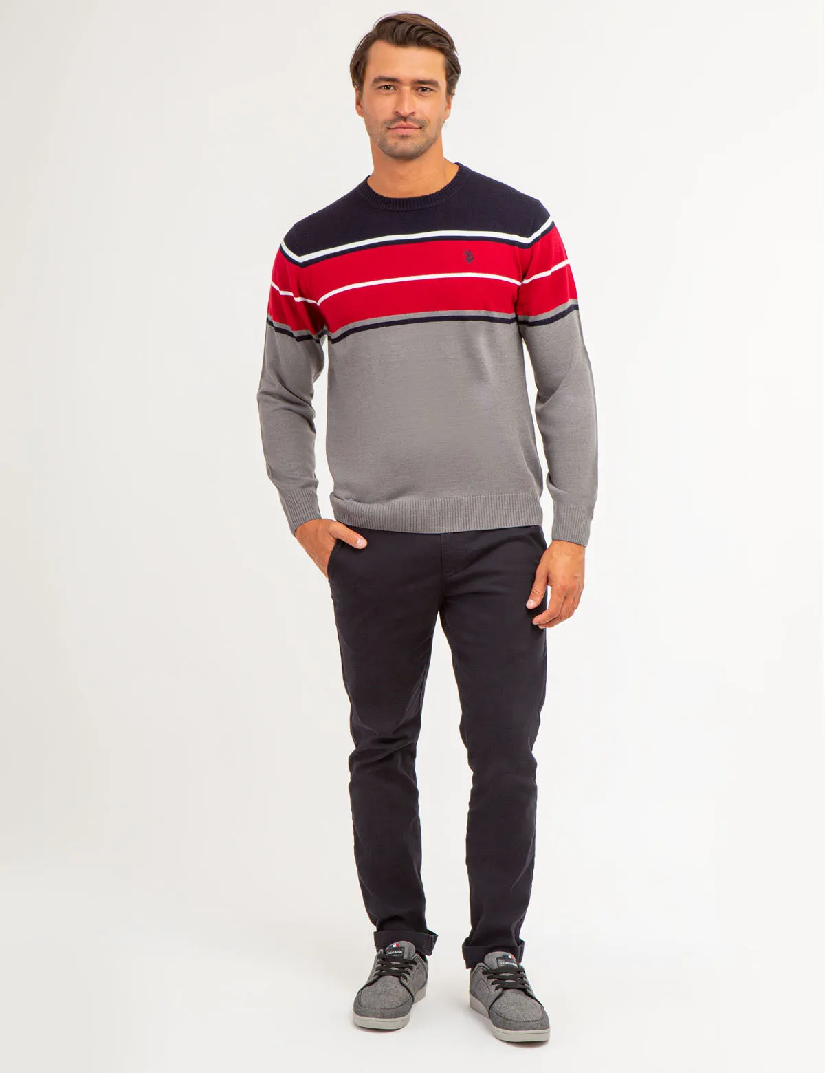 SOFT STRIPE CREW NECK SWEATER sold by U.S. Polo Assn. product image thumbnail 2