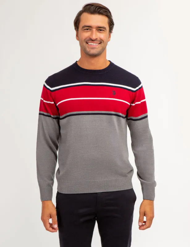 SOFT STRIPE CREW NECK SWEATER sold by U.S. Polo Assn.