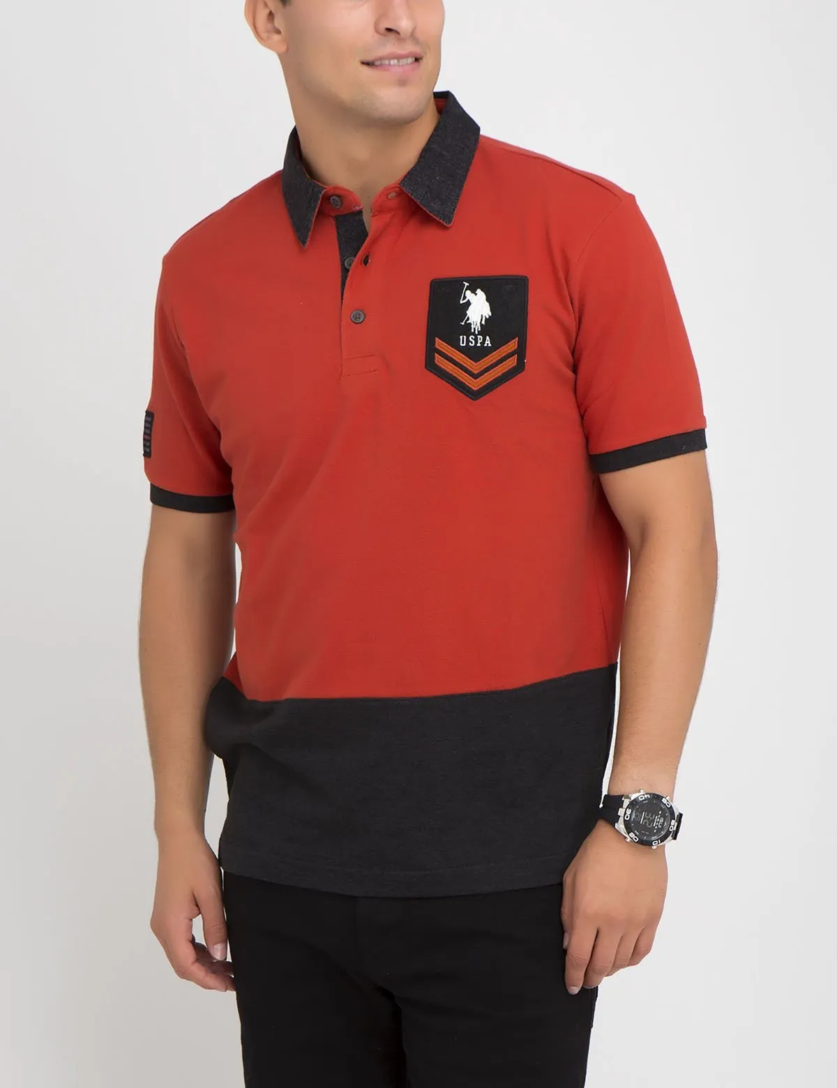 PATCHED COLORBLOCK POLO SHIRT sold by U.S. Polo Assn.