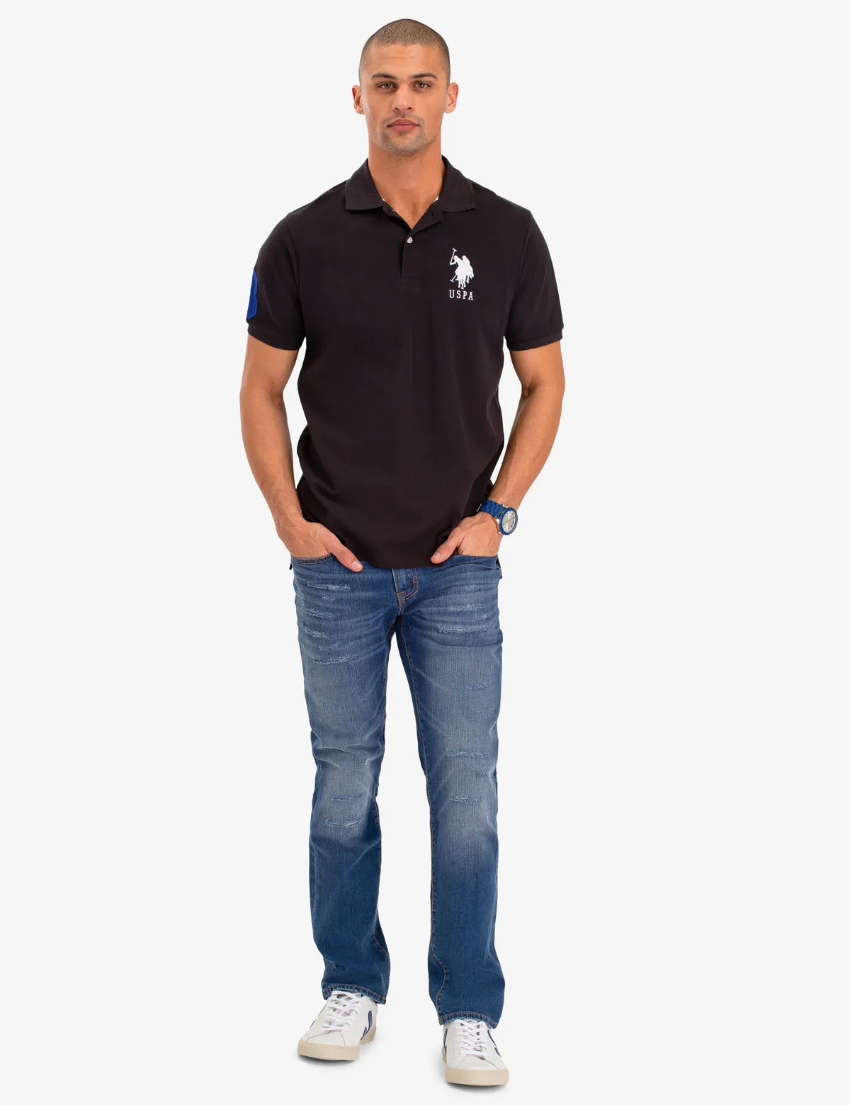 BIG LOGO SOLID POLO SHIRT sold by U.S. Polo Assn. product image thumbnail 2