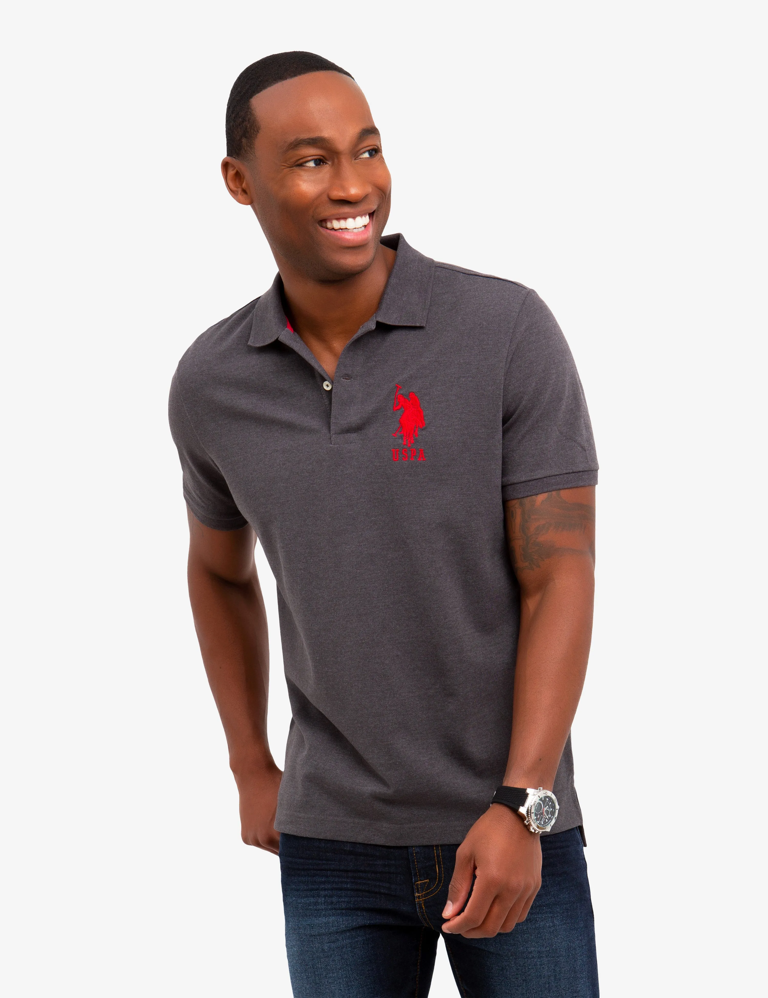 BIG LOGO SOLID POLO SHIRT sold by U.S. Polo Assn. product image thumbnail 5