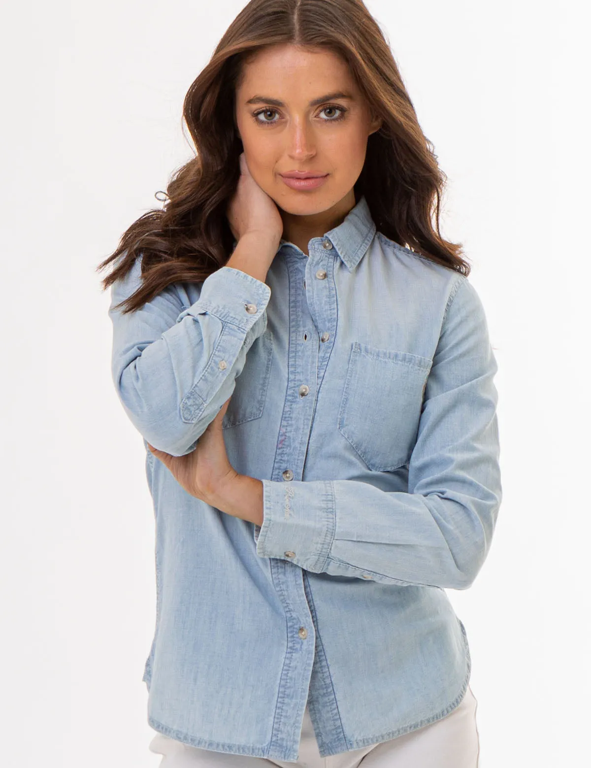 LONG SLEEVE CHAMBRAY SHIRT WITH POCKETS sold by U.S. Polo Assn. product image thumbnail 4